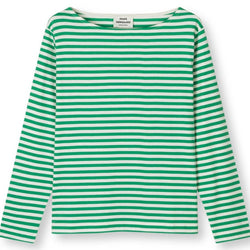 Mads Nørgaard Soft Single Silke LS T-shirt Bright Green/Snow White