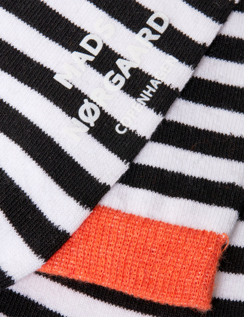 Mads Nørgaad Sock Pair Ana Mix Black Stripe/White Dot