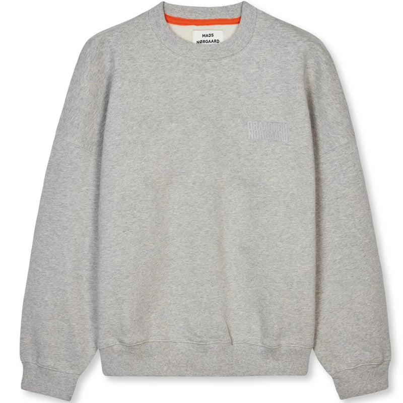 Mads Nørgaard Organic Sweat Atli Sweatshirt Light Grey Melange