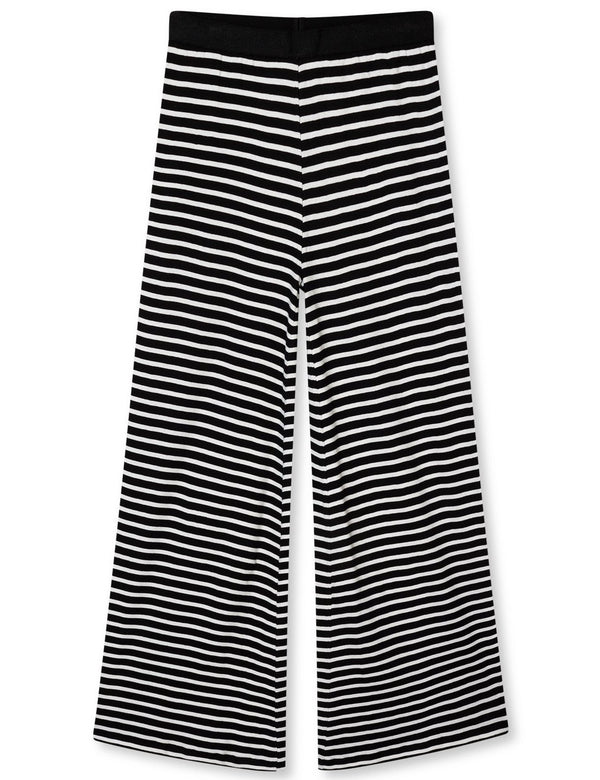 Mads Nørgaard Cotton Stripe Veran Bukser Black/White Alyssum