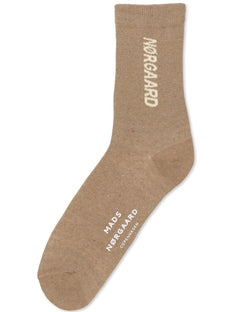 Mads Nørgaard Sock Single Play Strømper Beige