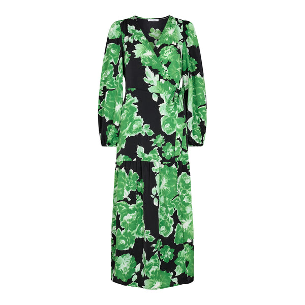 Co'Couture Green Rose Wrap Kjole Black