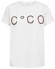 Co'Couture Signature New T-shirt White/Dark Brown