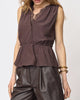 Co'Couture Sunny Lace Top Dark Brown