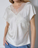 Co'Couture Idun Lace SS Bluse Off White