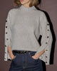 Co'Couture Row Button Sleeve Strik Bone