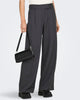 Only Linda HW Straight Mel Bukser Dark Grey Melange