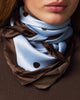 Pieces Donnie Square Tørklæde Cashmere Blue/Hot Fudge