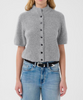 Gestuz Alpha SS Short Cardigan Pearl Blue Melange
