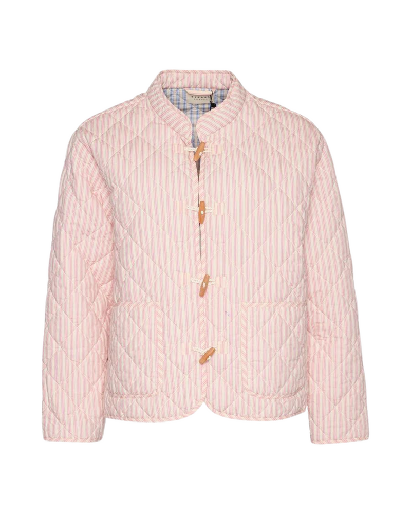 Sissel Edelbo Remi Quilted Organic Cotton Jakke Pink Stripe