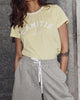Haute L'Amitié Neckline Logo T-shirt Pale Yellow