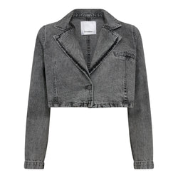 Co'Couture Vika Crop Blazer Mid Grey