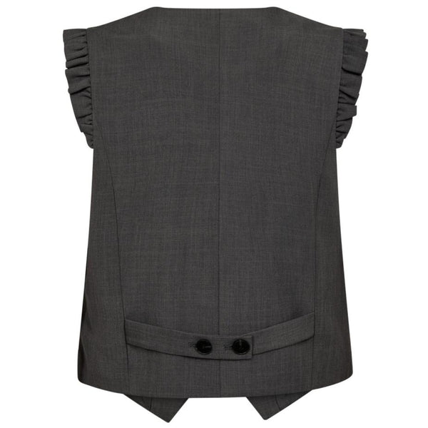 Co'Couture Liane Frill Tailor Vest Dark Grey