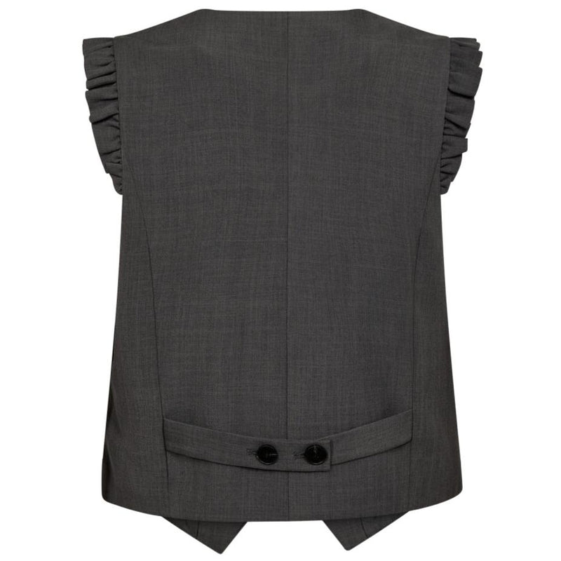 Co'Couture Liane Frill Tailor Vest Dark Grey