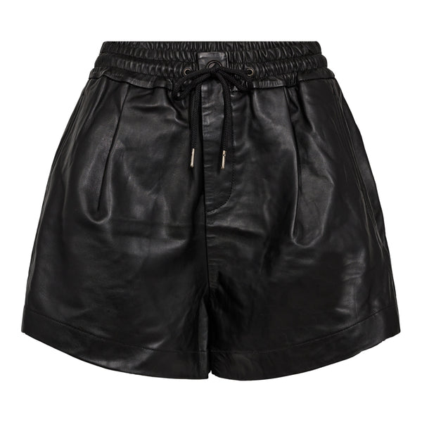 Co'Couture New Phoebe Leather Shorts Black