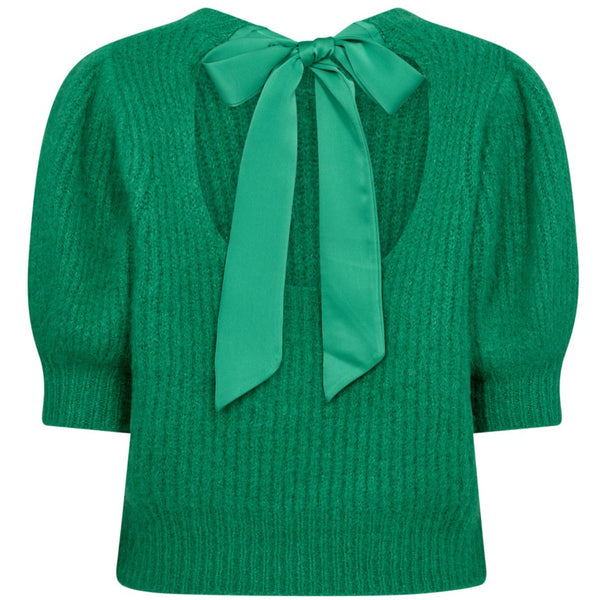 Co'Couture Coralie Bow Rib Strik Green