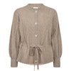 Co'Couture Row Cable Tie Cardigan Bone