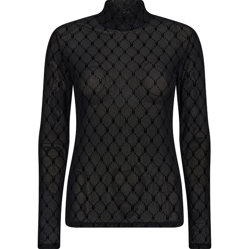 Hype The Detail Mesh Turtleneck Bluse Black