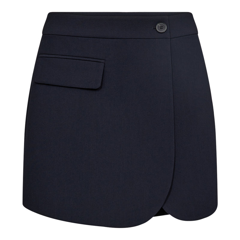 Co'Couture Vola Wrap Shorts Navy