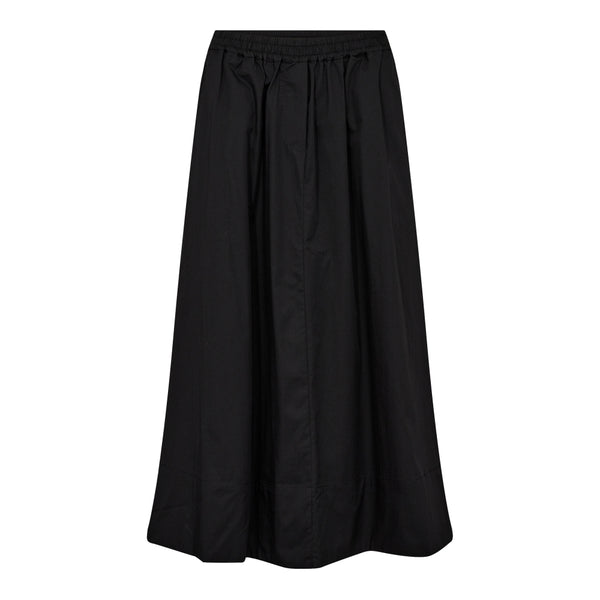 Co'Couture Cotton Crisp Midi Nederdel Black