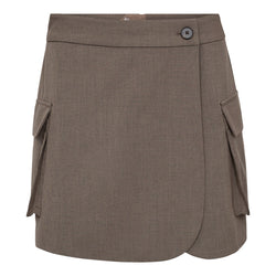 Co'Couture Vida Wrap Pocket Skort Walnut