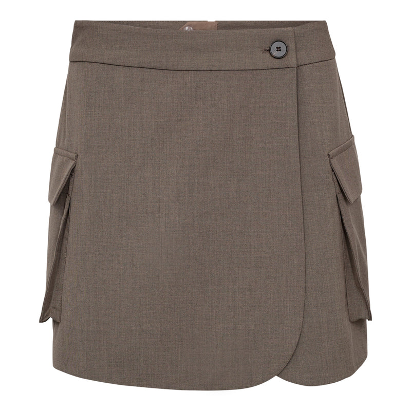 Co'Couture Vida Wrap Pocket Skort Walnut