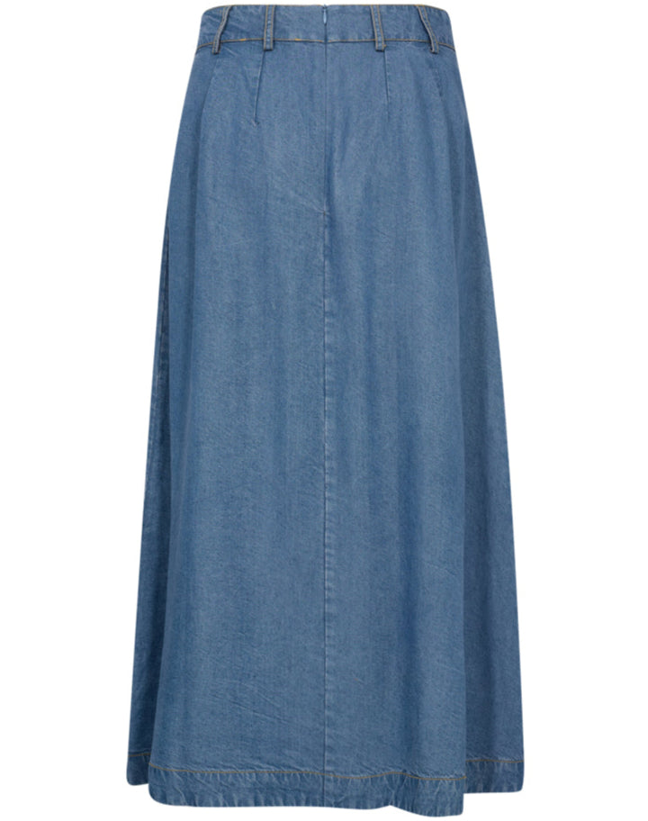 Co'Couture Anya Denim Pleat Nederdel Denim Blue