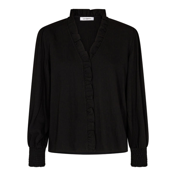 Co'Couture Sueda Frill Bluse Black