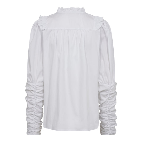 Co'Couture Mandy Smock Frill Skjorte White