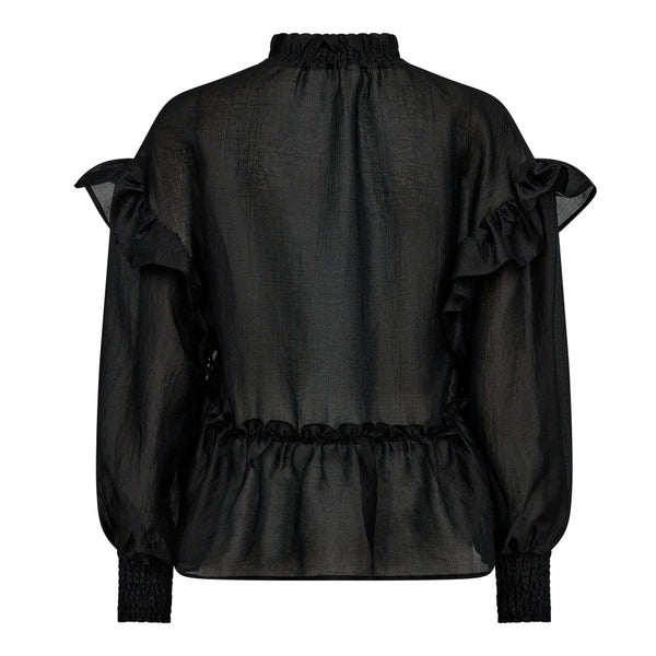 Co'Couture Monique Frill Bluse Black