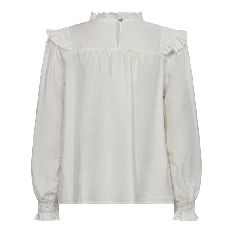 Co'Couture Angus Smock Frill Bluse White