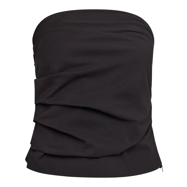 Co'Couture Cotton Crisp Strapless Top Black