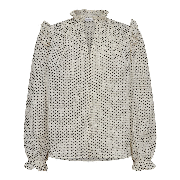 Co'Couture Chess Dot Skjorte Off White