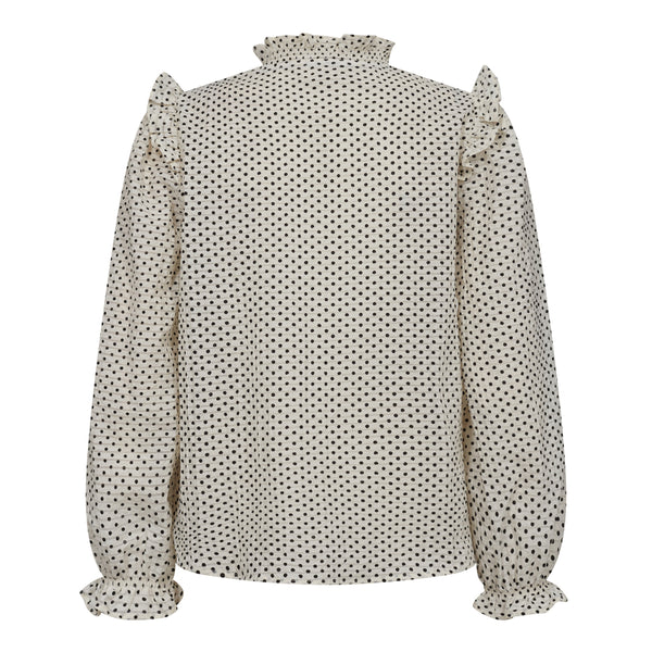 Co'Couture Chess Dot Skjorte Off White