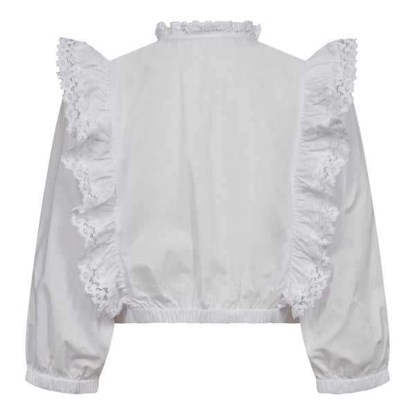 Co'Couture Lacey Frill Skjorte White