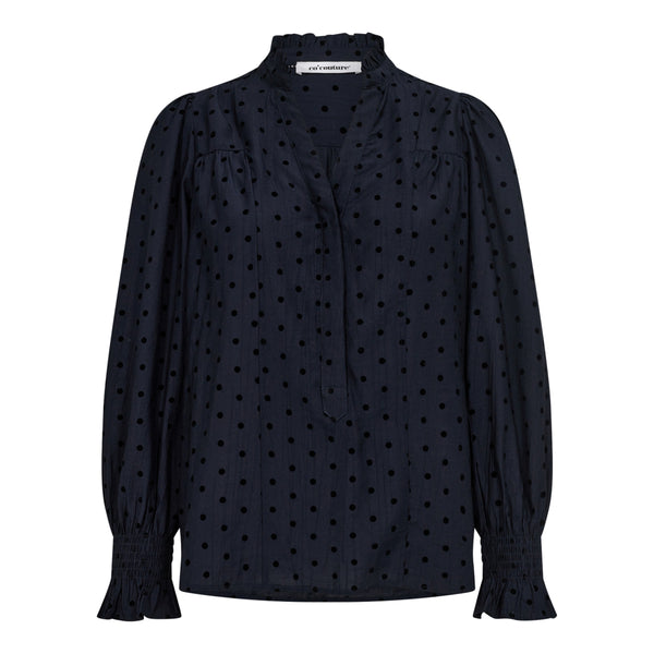 Co'Couture Dolly Dot Bluse Navy