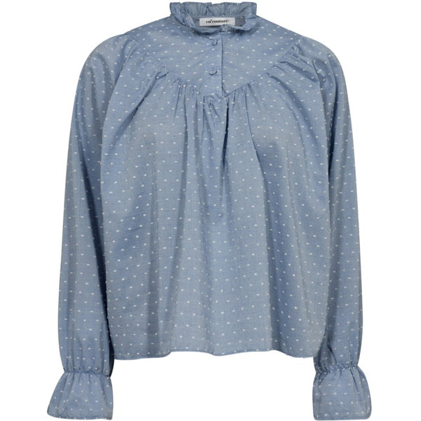 Co'Couture Emily Dot Bluse Pale Blue
