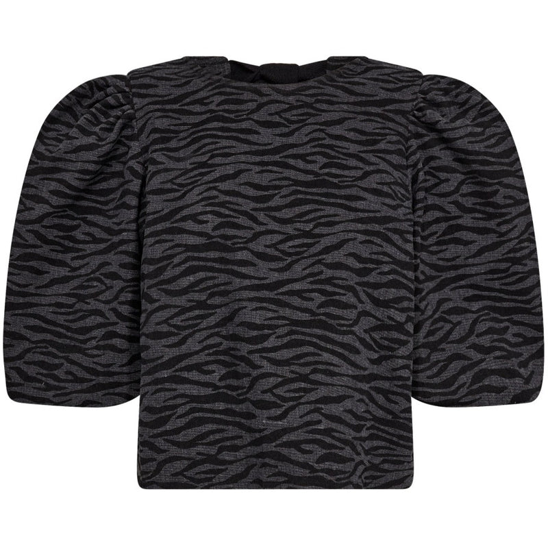 Co'Couture Zebra Bow Bluse Black