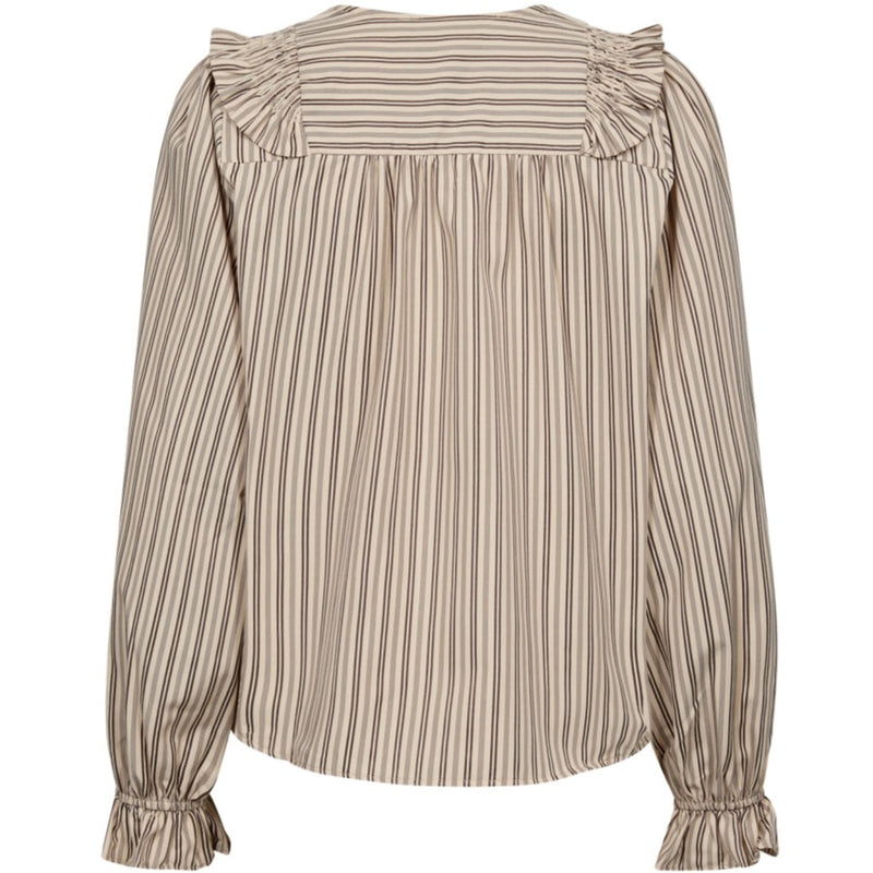 Co'Couture Sigga Stripe Smock Frill Bluse Powder