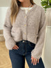 Object Saggia LS Knit Cardigan Humus Melange