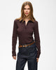Gestuz Drew LS Polo Top Deep Plum