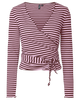 Pieces Laya LS Wrap Top Tawny Port