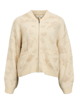 Object Alora LS Strikcardigan Sandshell/Gold