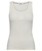 Co'Couture Ganny Rib Solid Emb Tank Top White