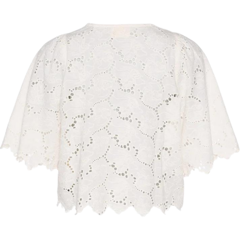 Sissel Edelbo Eddie Leftover Broderie Anglaise Bluse White Swan