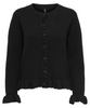 Only Rima Life LS Frill Button Cardigan Black