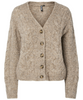 Pieces Nina LS V-Neck Knit Cardigan Fossil