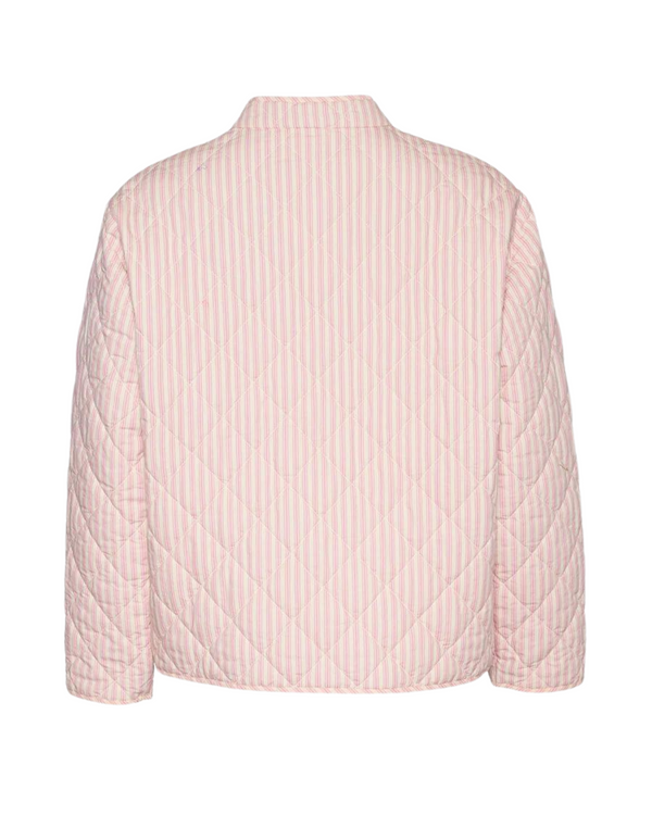 Sissel Edelbo Remi Quilted Organic Cotton Jakke Pink Stripe