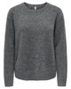 Only Olivia LS O-Neck Strik Dark Grey Melange