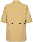 Co'Couture Nilan Fitted SS Blazer Pale Yellow, gul kortærmet blazer